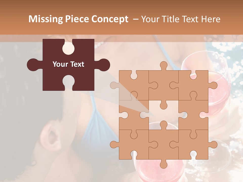 A Woman In A Bikini Holding Two Glasses Of Wine PowerPoint Template