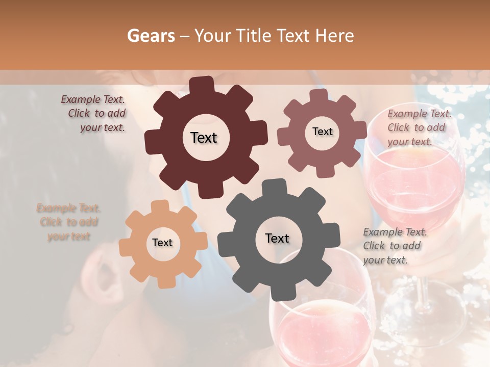 A Woman In A Bikini Holding Two Glasses Of Wine PowerPoint Template