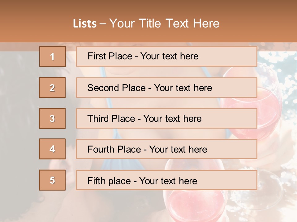 A Woman In A Bikini Holding Two Glasses Of Wine PowerPoint Template