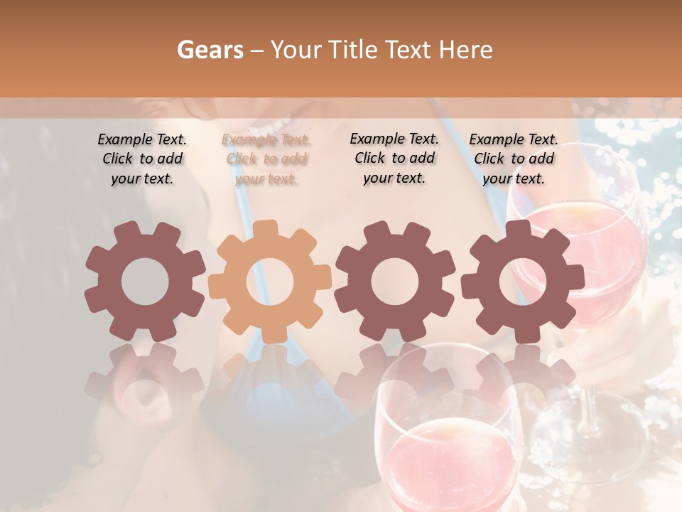 A Woman In A Bikini Holding Two Glasses Of Wine PowerPoint Template