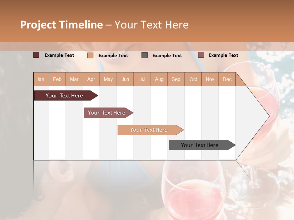 A Woman In A Bikini Holding Two Glasses Of Wine PowerPoint Template