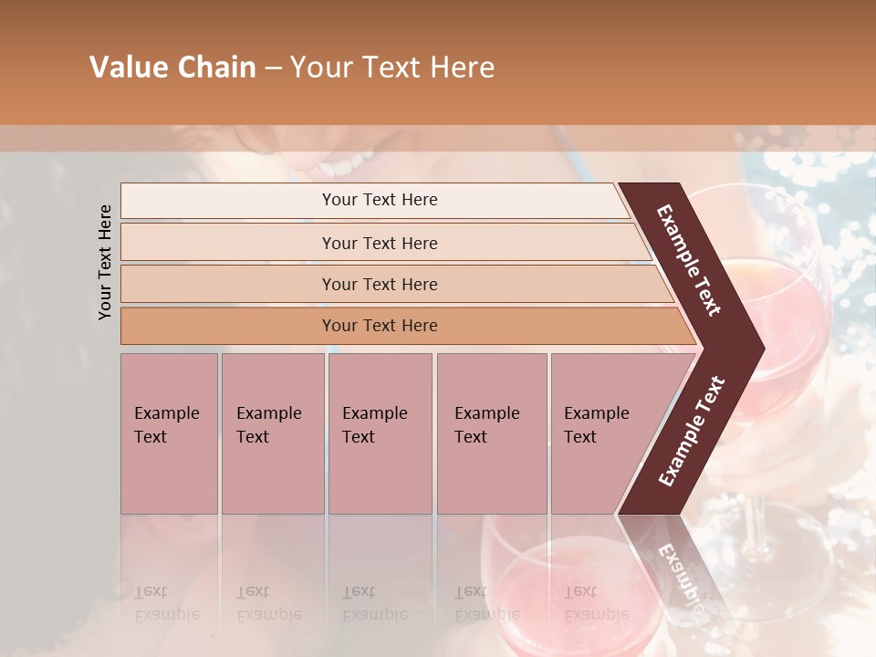 A Woman In A Bikini Holding Two Glasses Of Wine PowerPoint Template