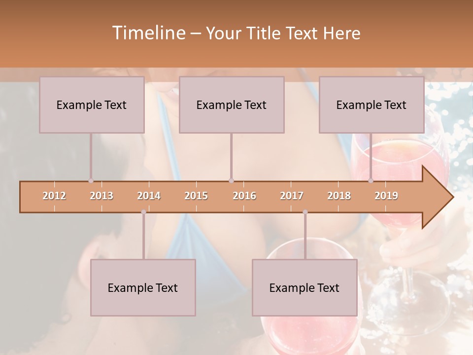 A Woman In A Bikini Holding Two Glasses Of Wine PowerPoint Template