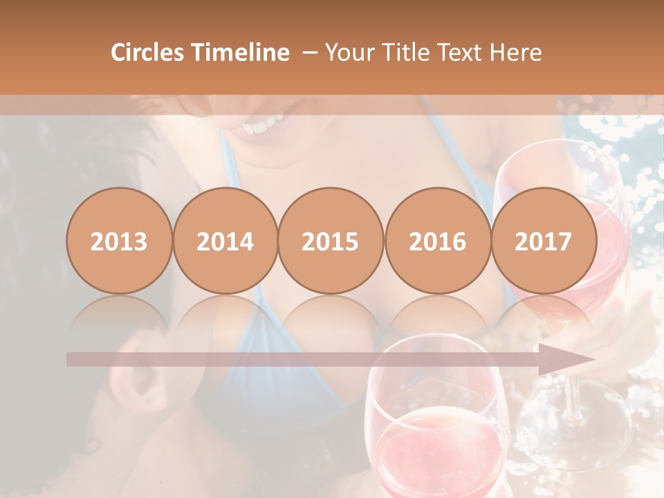 A Woman In A Bikini Holding Two Glasses Of Wine PowerPoint Template