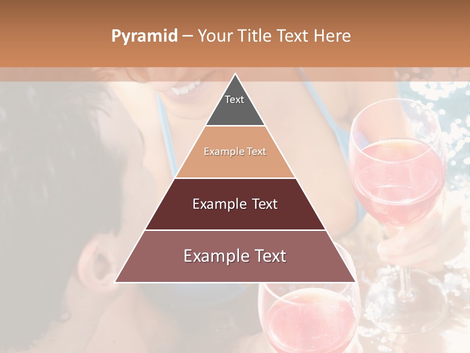 A Woman In A Bikini Holding Two Glasses Of Wine PowerPoint Template