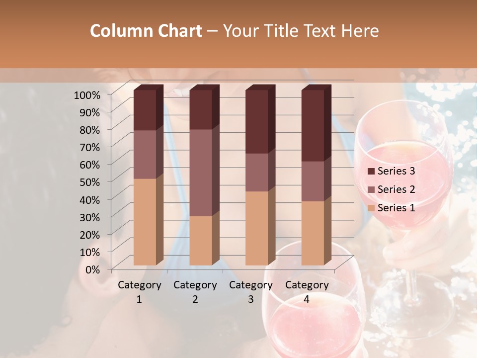 A Woman In A Bikini Holding Two Glasses Of Wine PowerPoint Template