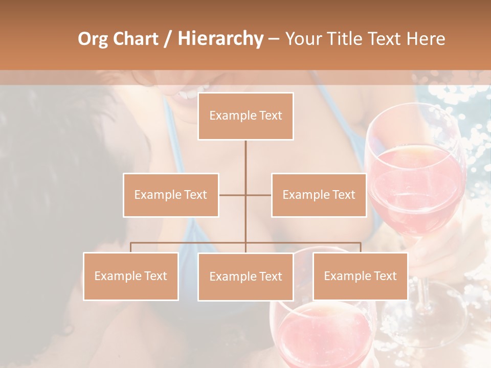 A Woman In A Bikini Holding Two Glasses Of Wine PowerPoint Template