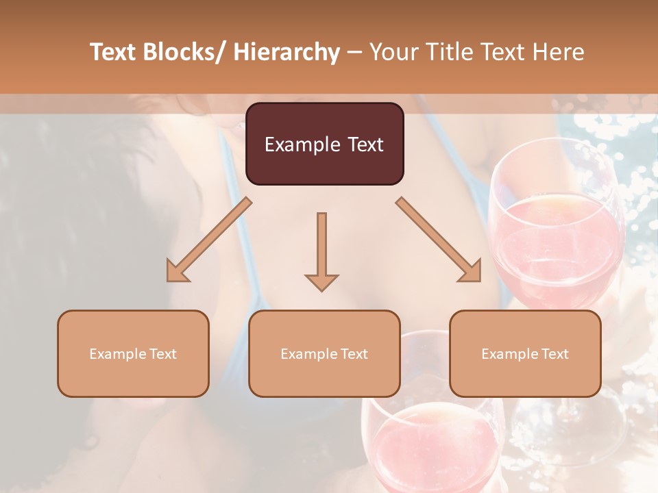 A Woman In A Bikini Holding Two Glasses Of Wine PowerPoint Template