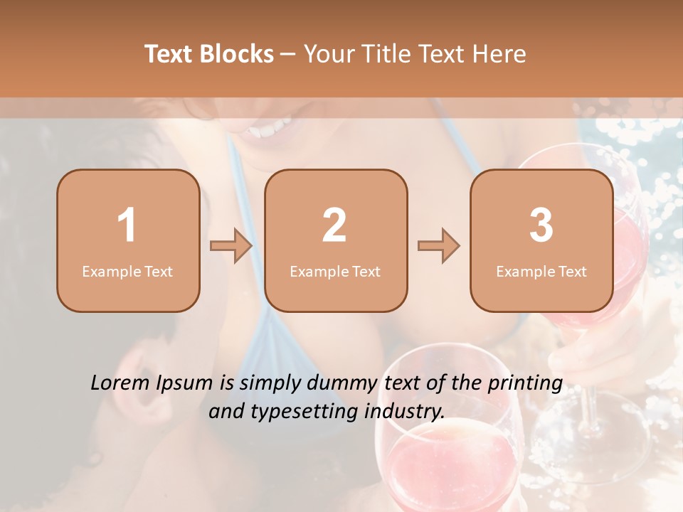 A Woman In A Bikini Holding Two Glasses Of Wine PowerPoint Template