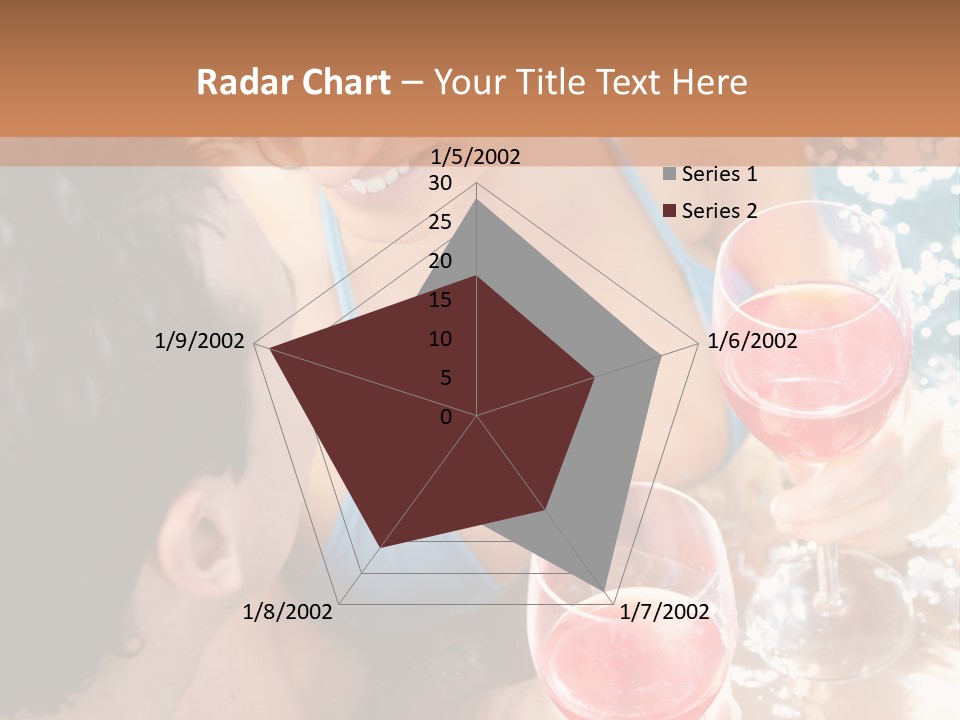 A Woman In A Bikini Holding Two Glasses Of Wine PowerPoint Template