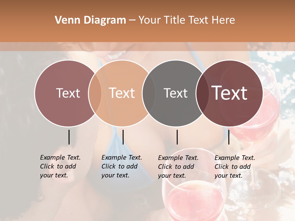 A Woman In A Bikini Holding Two Glasses Of Wine PowerPoint Template