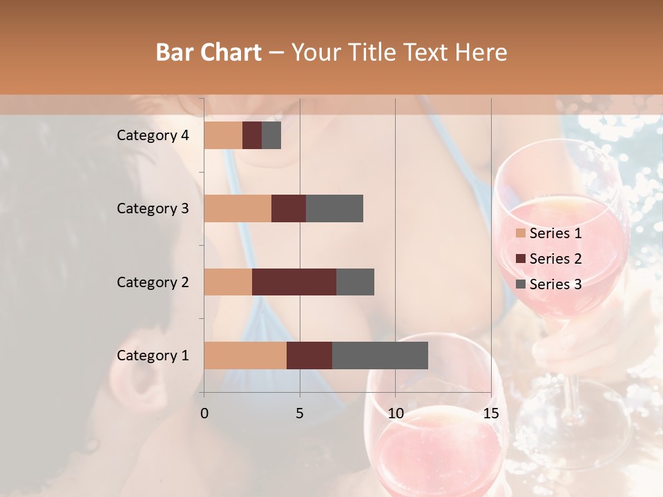 A Woman In A Bikini Holding Two Glasses Of Wine PowerPoint Template