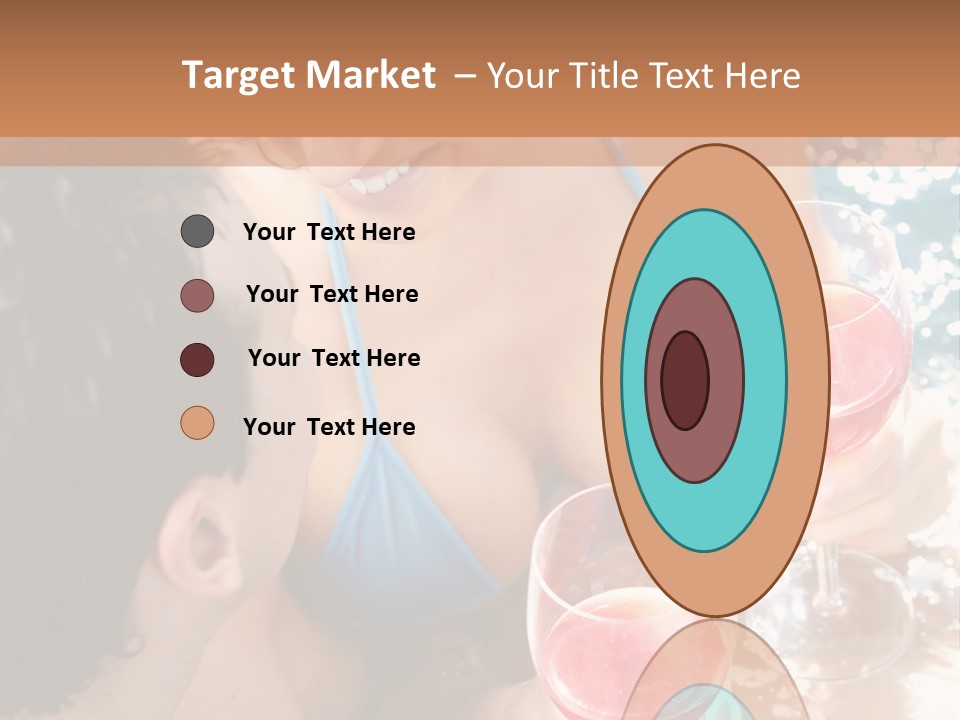 A Woman In A Bikini Holding Two Glasses Of Wine PowerPoint Template