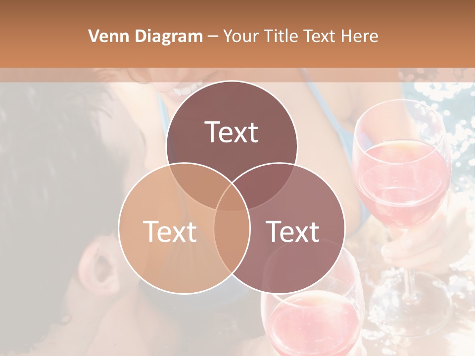 A Woman In A Bikini Holding Two Glasses Of Wine PowerPoint Template