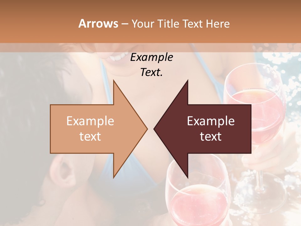 A Woman In A Bikini Holding Two Glasses Of Wine PowerPoint Template