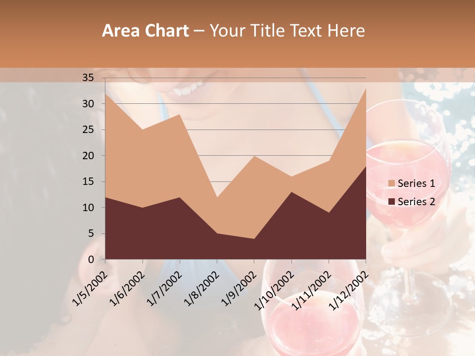 A Woman In A Bikini Holding Two Glasses Of Wine PowerPoint Template