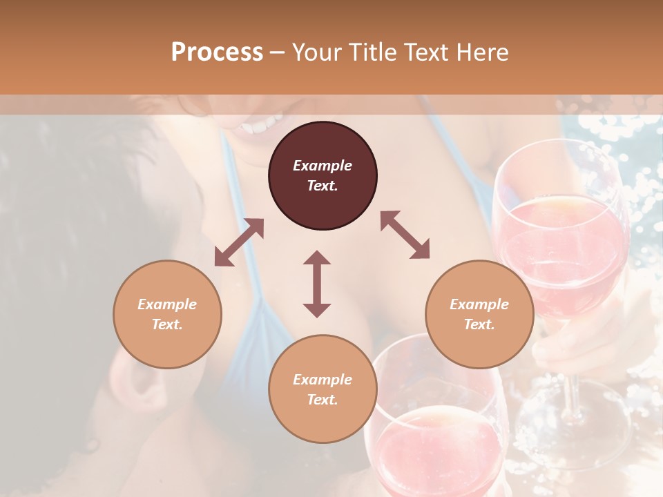 A Woman In A Bikini Holding Two Glasses Of Wine PowerPoint Template