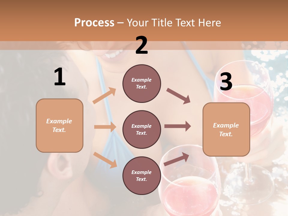 A Woman In A Bikini Holding Two Glasses Of Wine PowerPoint Template