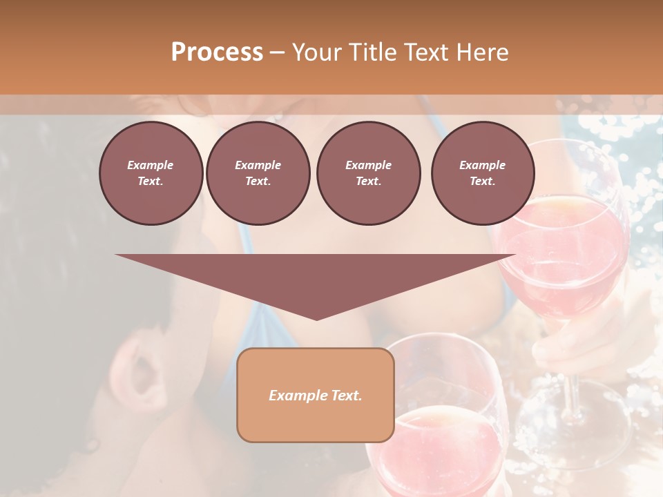 A Woman In A Bikini Holding Two Glasses Of Wine PowerPoint Template