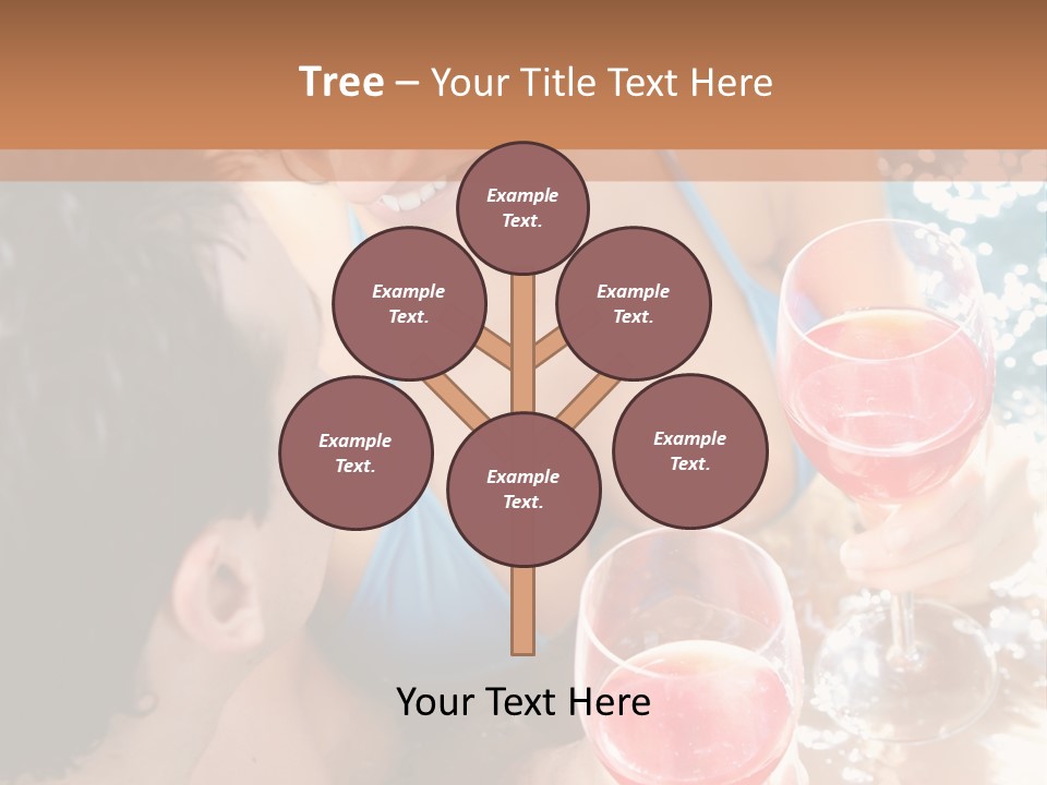 A Woman In A Bikini Holding Two Glasses Of Wine PowerPoint Template