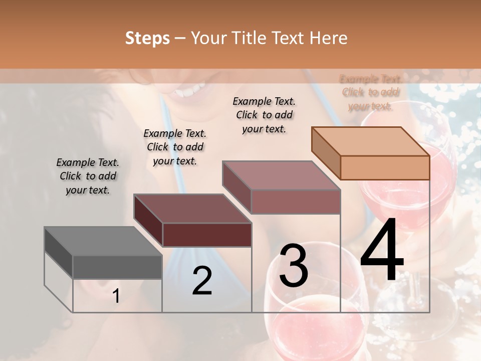 A Woman In A Bikini Holding Two Glasses Of Wine PowerPoint Template