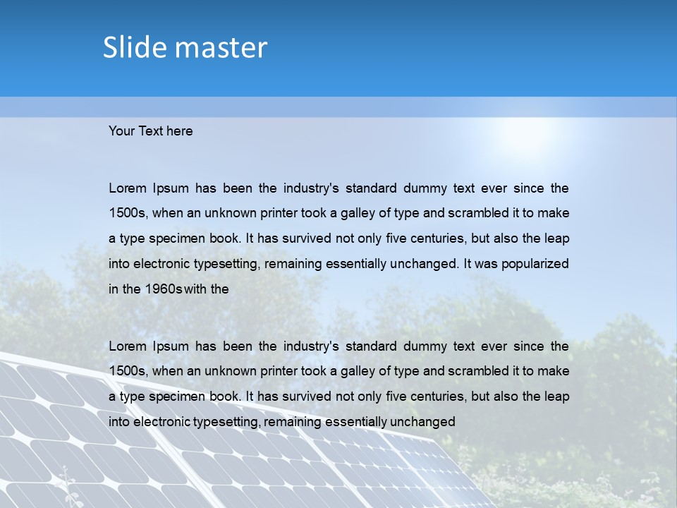 A Solar Panel In The Middle Of A Field PowerPoint Template
