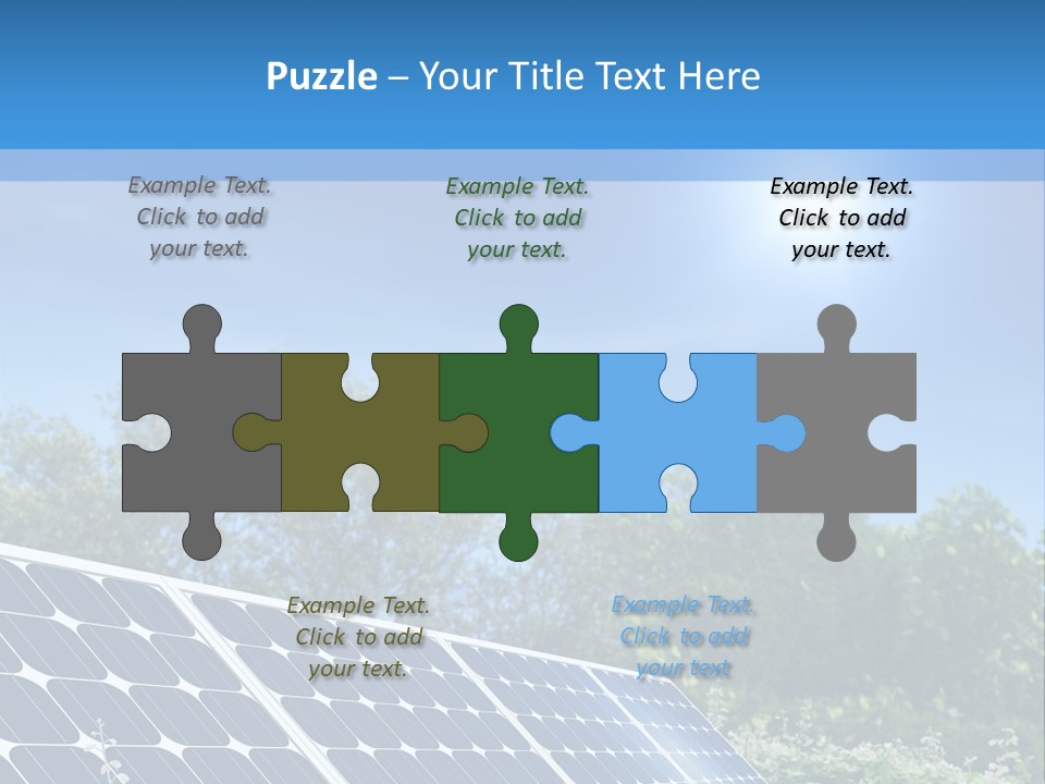 A Solar Panel In The Middle Of A Field PowerPoint Template