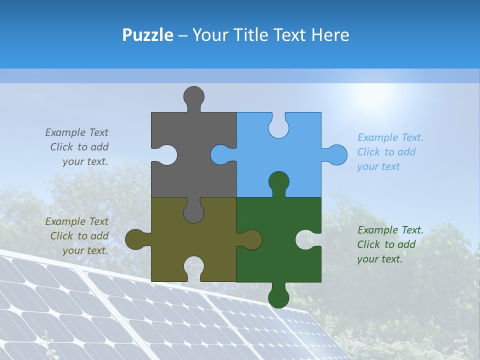 A Solar Panel In The Middle Of A Field PowerPoint Template