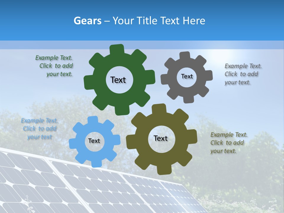 A Solar Panel In The Middle Of A Field PowerPoint Template