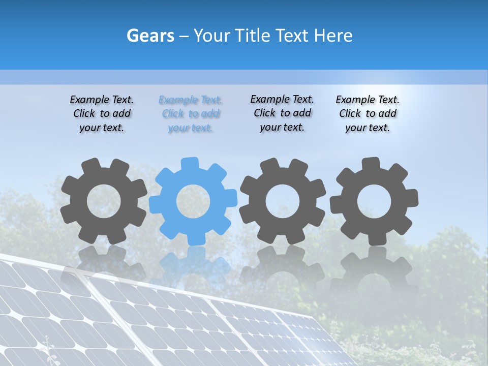 A Solar Panel In The Middle Of A Field PowerPoint Template
