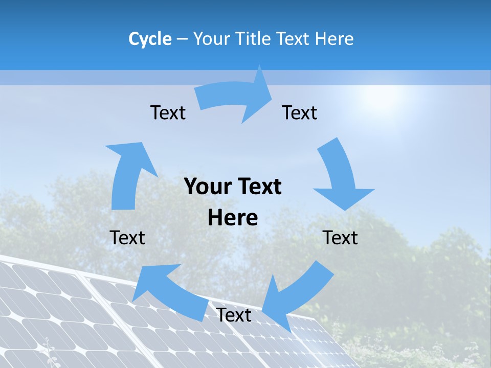 A Solar Panel In The Middle Of A Field PowerPoint Template