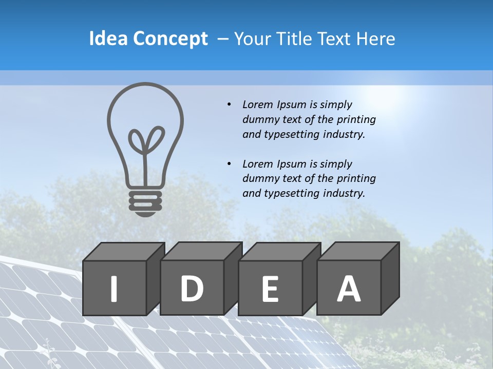A Solar Panel In The Middle Of A Field PowerPoint Template