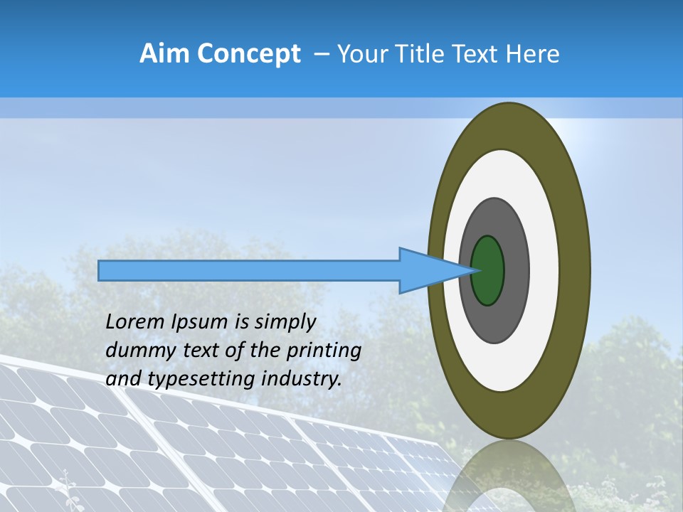 A Solar Panel In The Middle Of A Field PowerPoint Template