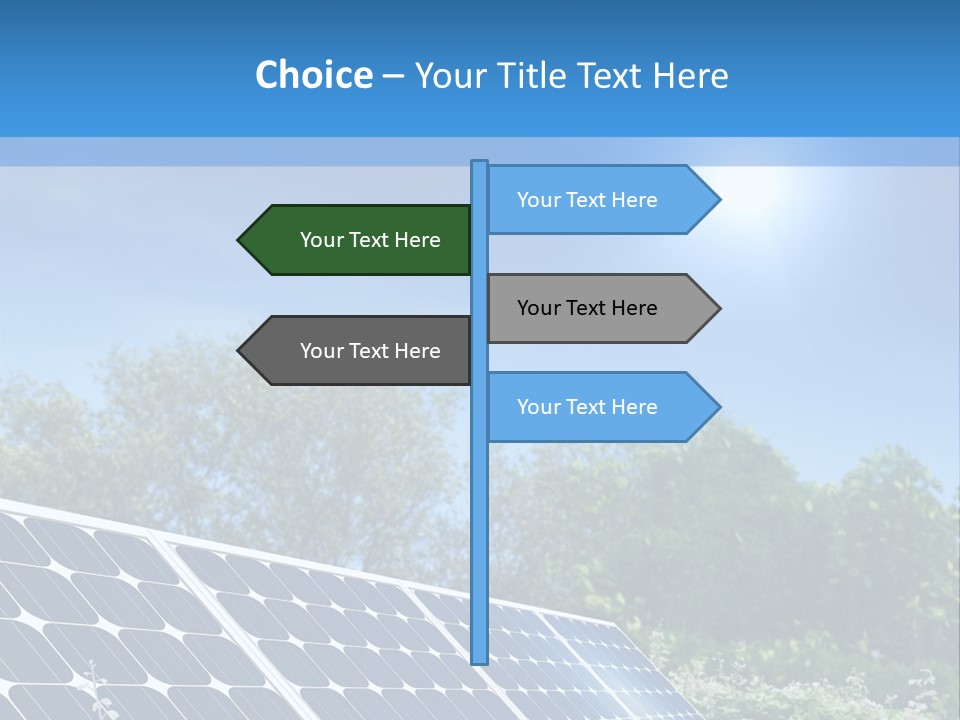 A Solar Panel In The Middle Of A Field PowerPoint Template
