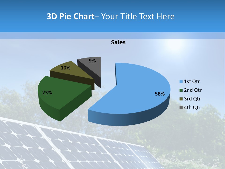 A Solar Panel In The Middle Of A Field PowerPoint Template