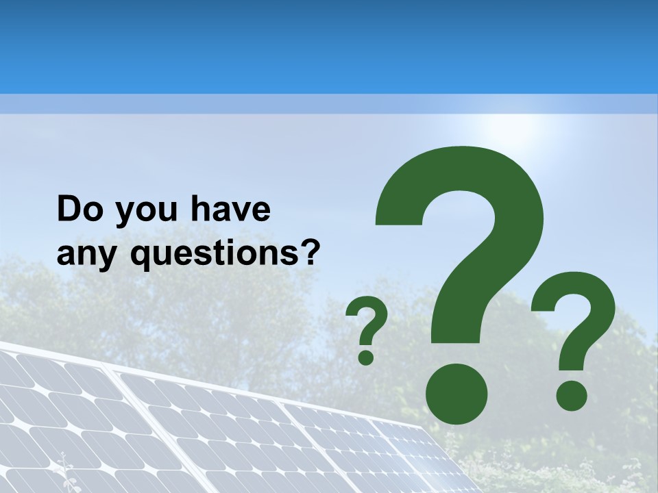 A Solar Panel In The Middle Of A Field PowerPoint Template