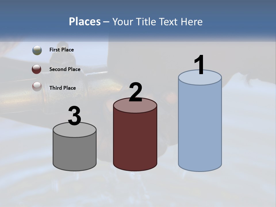 A Person Holding A Water Faucet Over A Body Of Water PowerPoint Template