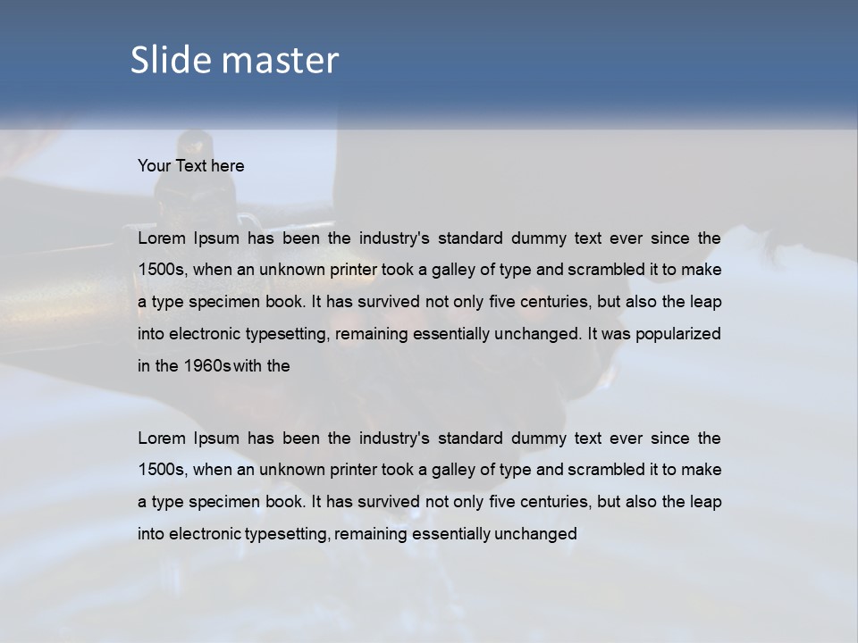 A Person Holding A Water Faucet Over A Body Of Water PowerPoint Template