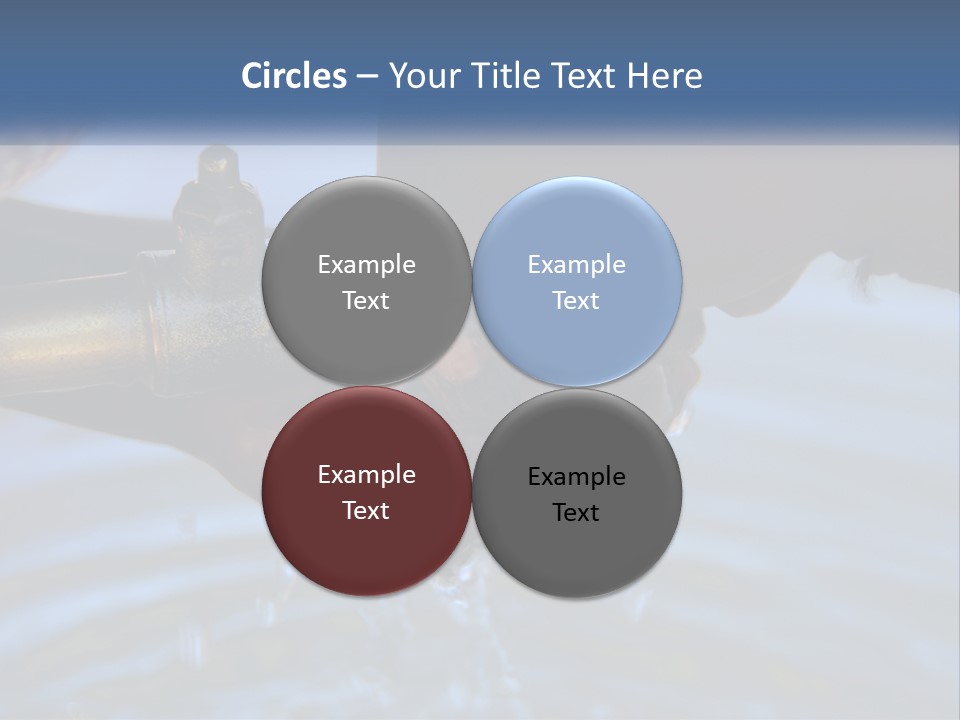 A Person Holding A Water Faucet Over A Body Of Water PowerPoint Template