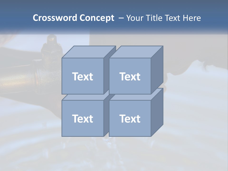 A Person Holding A Water Faucet Over A Body Of Water PowerPoint Template