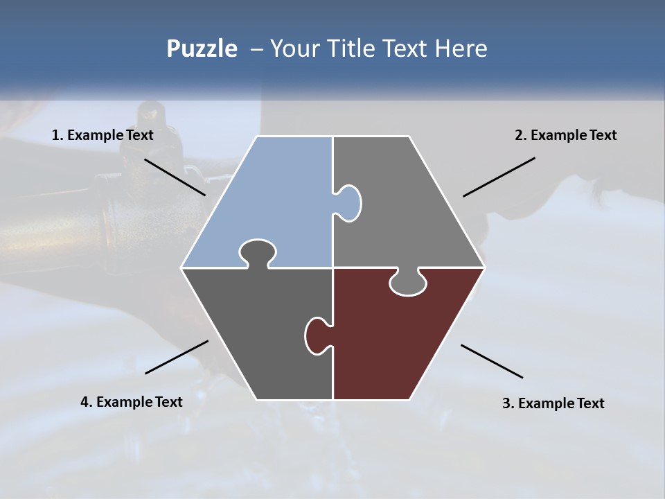 A Person Holding A Water Faucet Over A Body Of Water PowerPoint Template