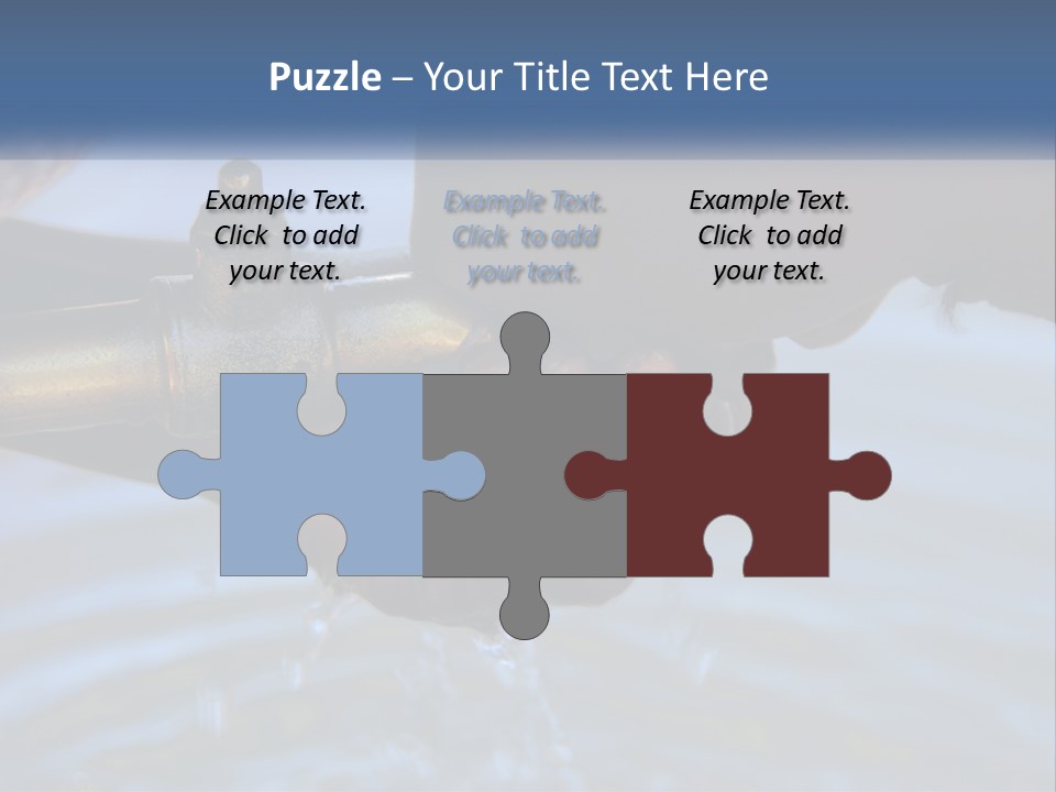 A Person Holding A Water Faucet Over A Body Of Water PowerPoint Template