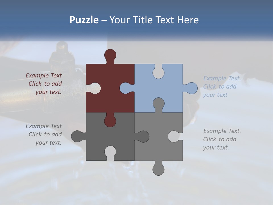 A Person Holding A Water Faucet Over A Body Of Water PowerPoint Template