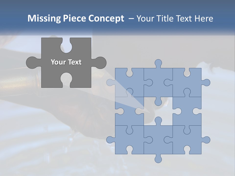 A Person Holding A Water Faucet Over A Body Of Water PowerPoint Template