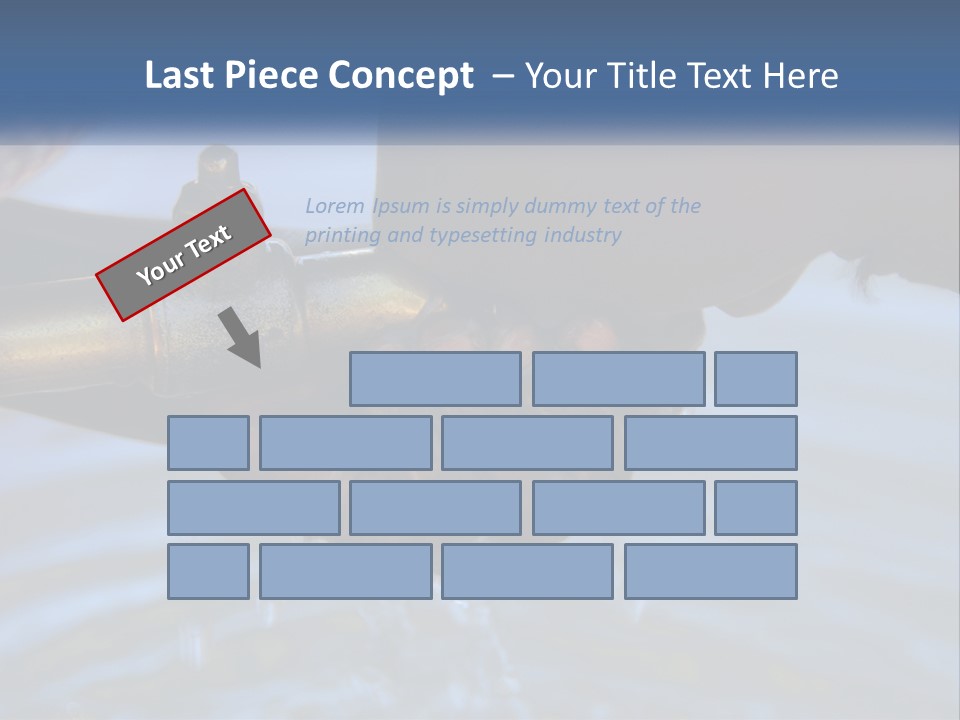 A Person Holding A Water Faucet Over A Body Of Water PowerPoint Template