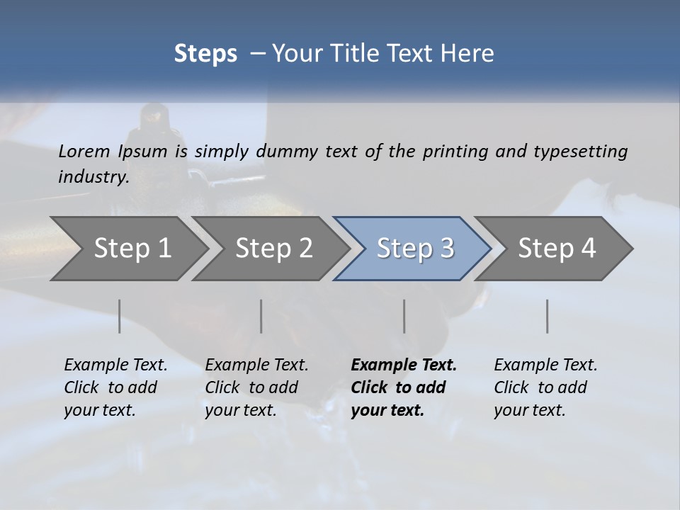 A Person Holding A Water Faucet Over A Body Of Water PowerPoint Template