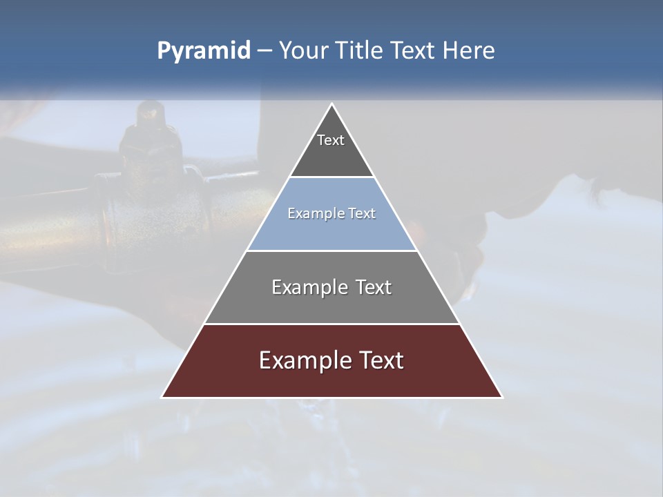 A Person Holding A Water Faucet Over A Body Of Water PowerPoint Template