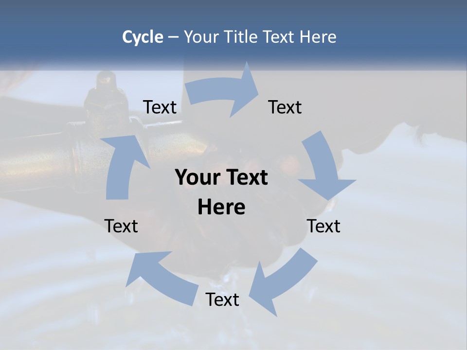 A Person Holding A Water Faucet Over A Body Of Water PowerPoint Template