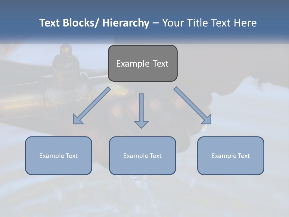 A Person Holding A Water Faucet Over A Body Of Water PowerPoint Template