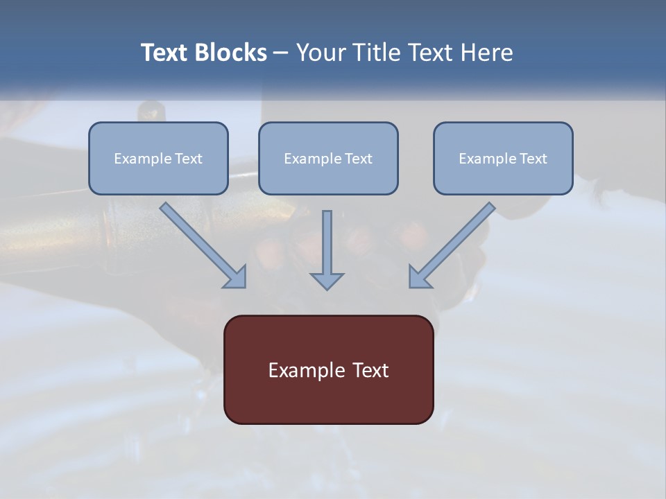 A Person Holding A Water Faucet Over A Body Of Water PowerPoint Template